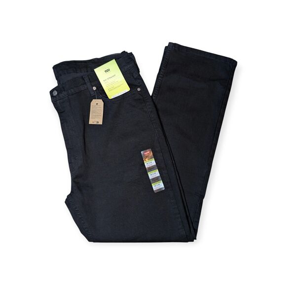 Levi’s 514 Men’s Straight Fit Jeans Black Stretch W42 L32 NWT - Picture 1 of 4